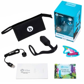 Вибропробка с кольцом b-Vibe Snug &amp; Tug