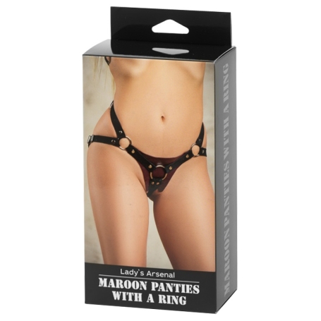 Трусики кожаные Maroon Panties