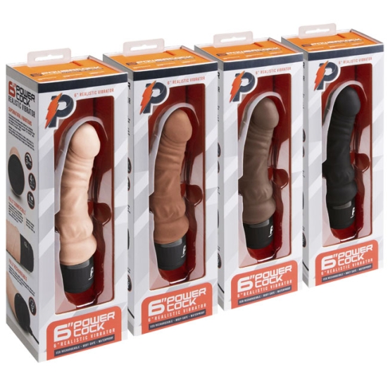 Фаллос-вибратор PowerCocks 6&quot;